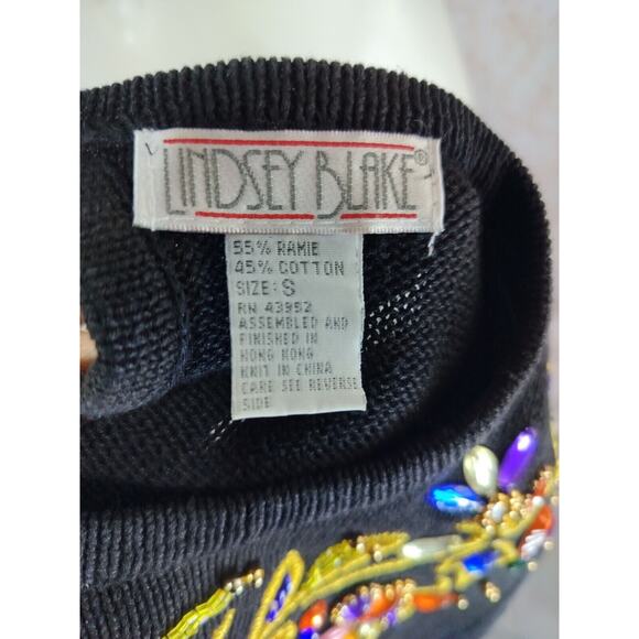 VTG Lindsey Blake Embellished Sweater Wm S - Picture 10 of 13